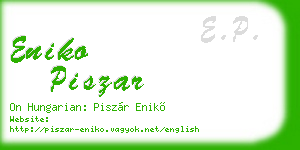 eniko piszar business card